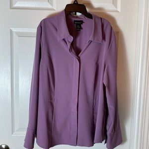 Lane Bryant Button Up Blouse Long Sleeve Plus Size 14/16
